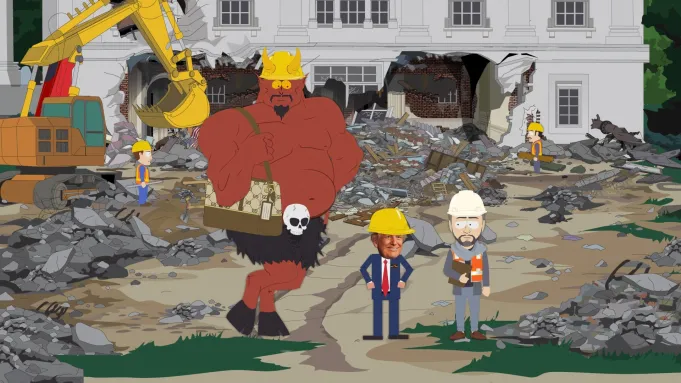 South Park mocked President Donald Trump's White House demolition in their Halloween special episode