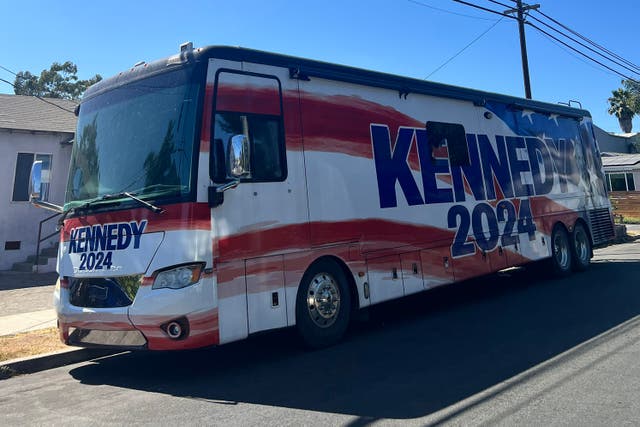 <p>Robert F. Kennedy Jr.’s old campaign bus has been making appearances across the country, though no one knows who has been operating the massive, converted RV </p>