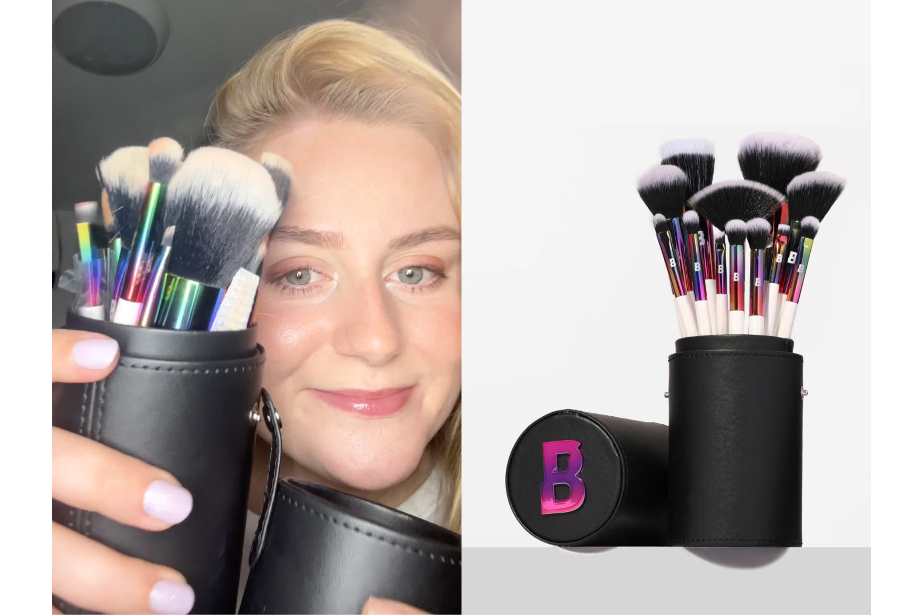 best-make-up-brush-sets-By-BEAUTY-BAY-Prism-12-Piece-Travel-Brush-Set-With-Holder-indybest