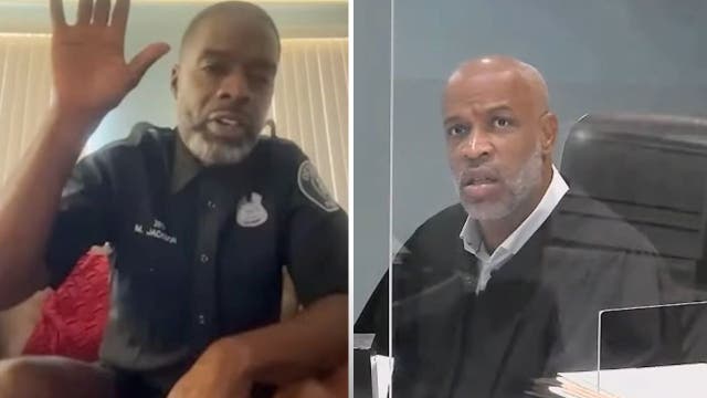 <p>A Detroit police officer left a judge in shock after he appeared on a Zoom call for a hearing wearing his police uniform top, including his badge, and his boxers</p>