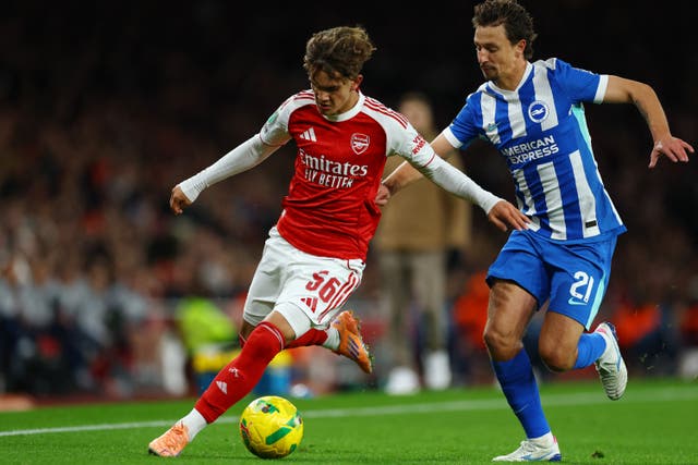 <p>Arteta was full of praise for Dowman after the game</p>