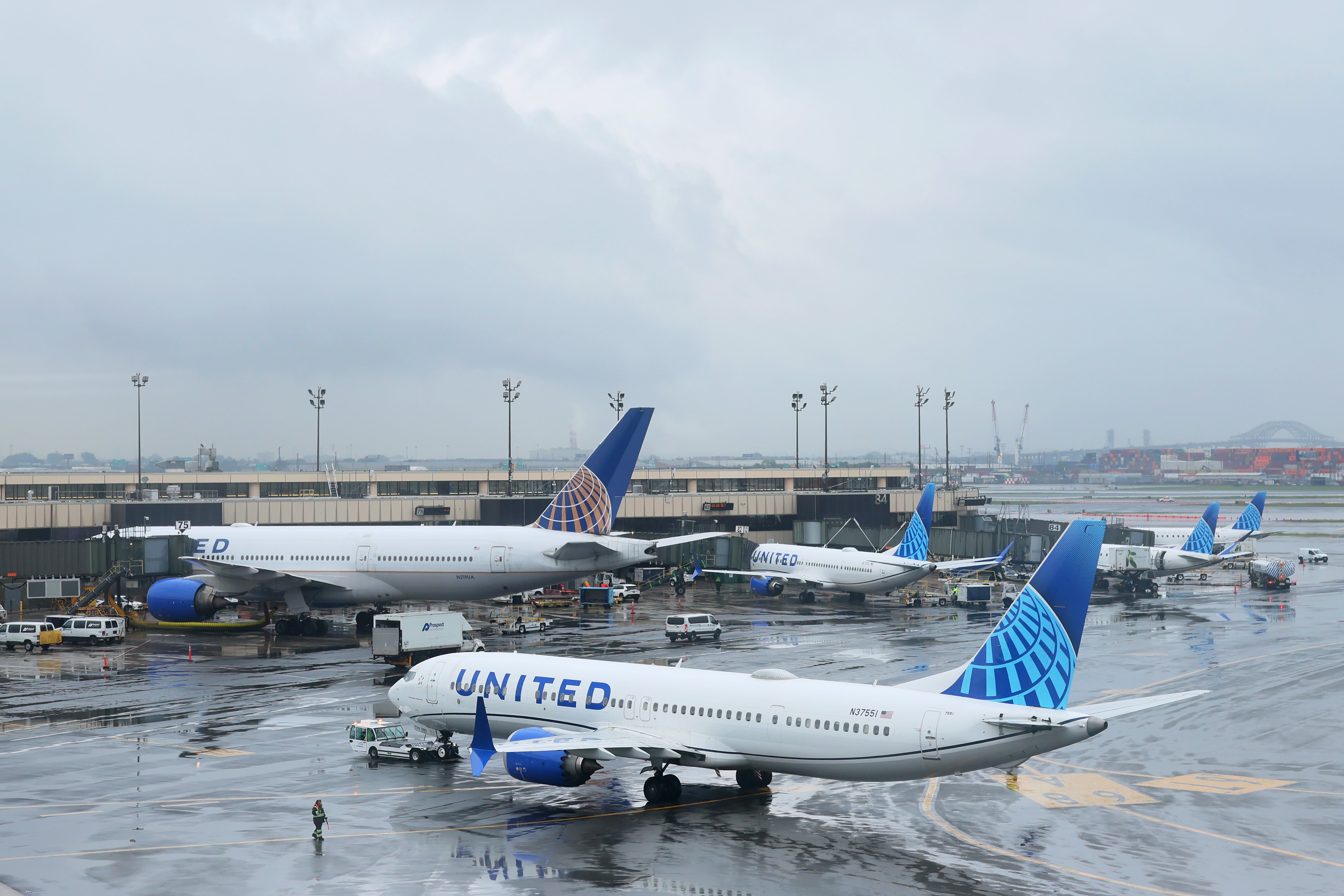 <p>Newark Liberty International Airport has grounded planes as staffing shortages from the ongoing government shutdown leaves the Federal Aviation Administration struggling (file photo)</p>