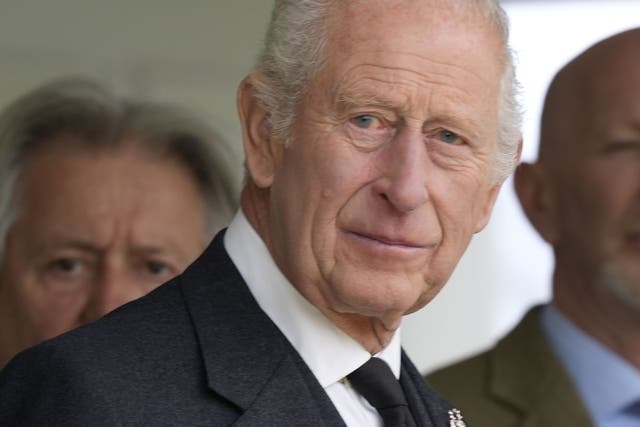 King Charles said he was ‘deeply concerned and profoundly saddened’ to see the catastrophic damage caused by the hurricane (Aaron Chown/PA)