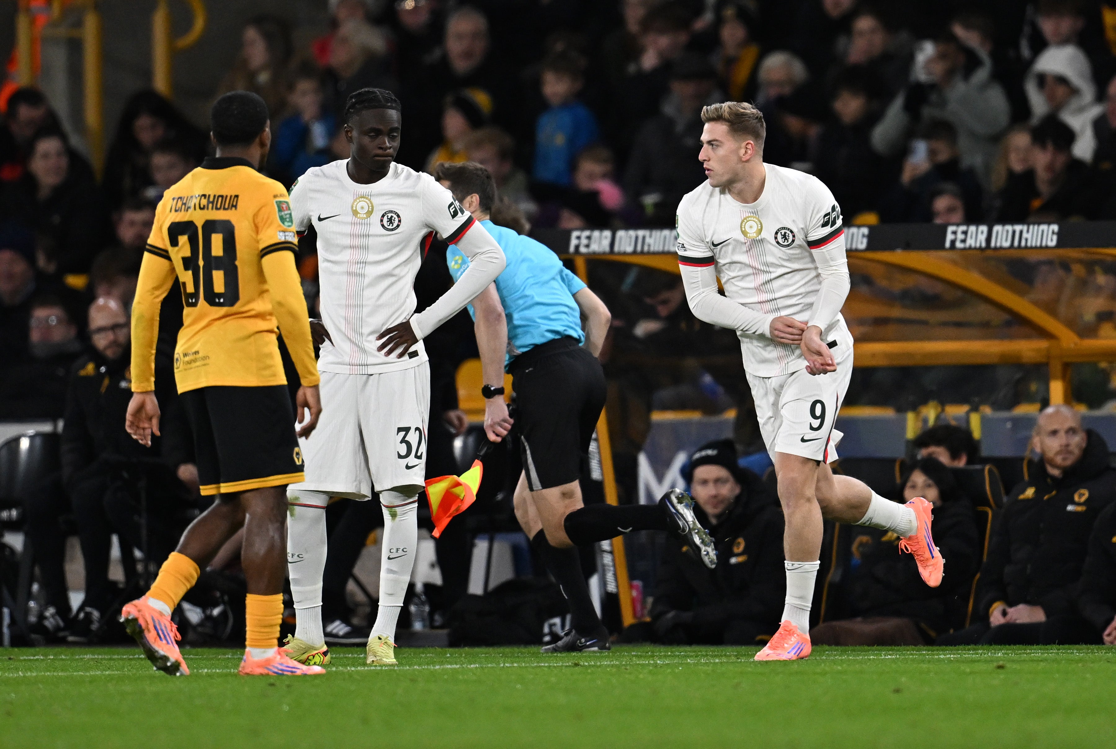 Liam Delap’s return to action for Chelsea was short-lived