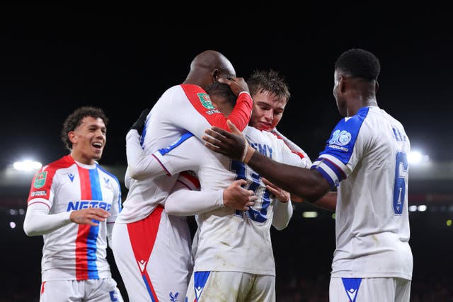 <p>Palace are one of the eight sides in the quarter-finals after beating Liverpool</p>