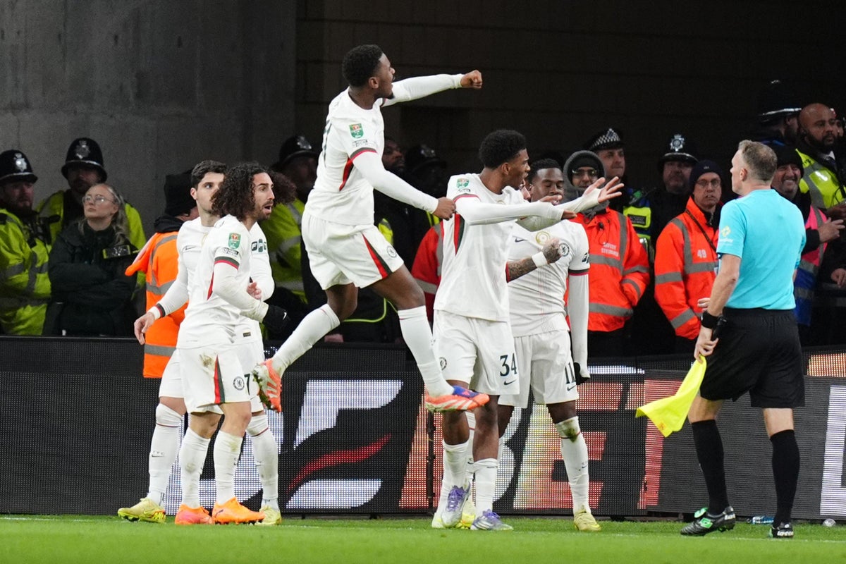 Chelsea Winger Jamie Gittens Scores First Goal, Secures Carabao Cup Win Over Wolves