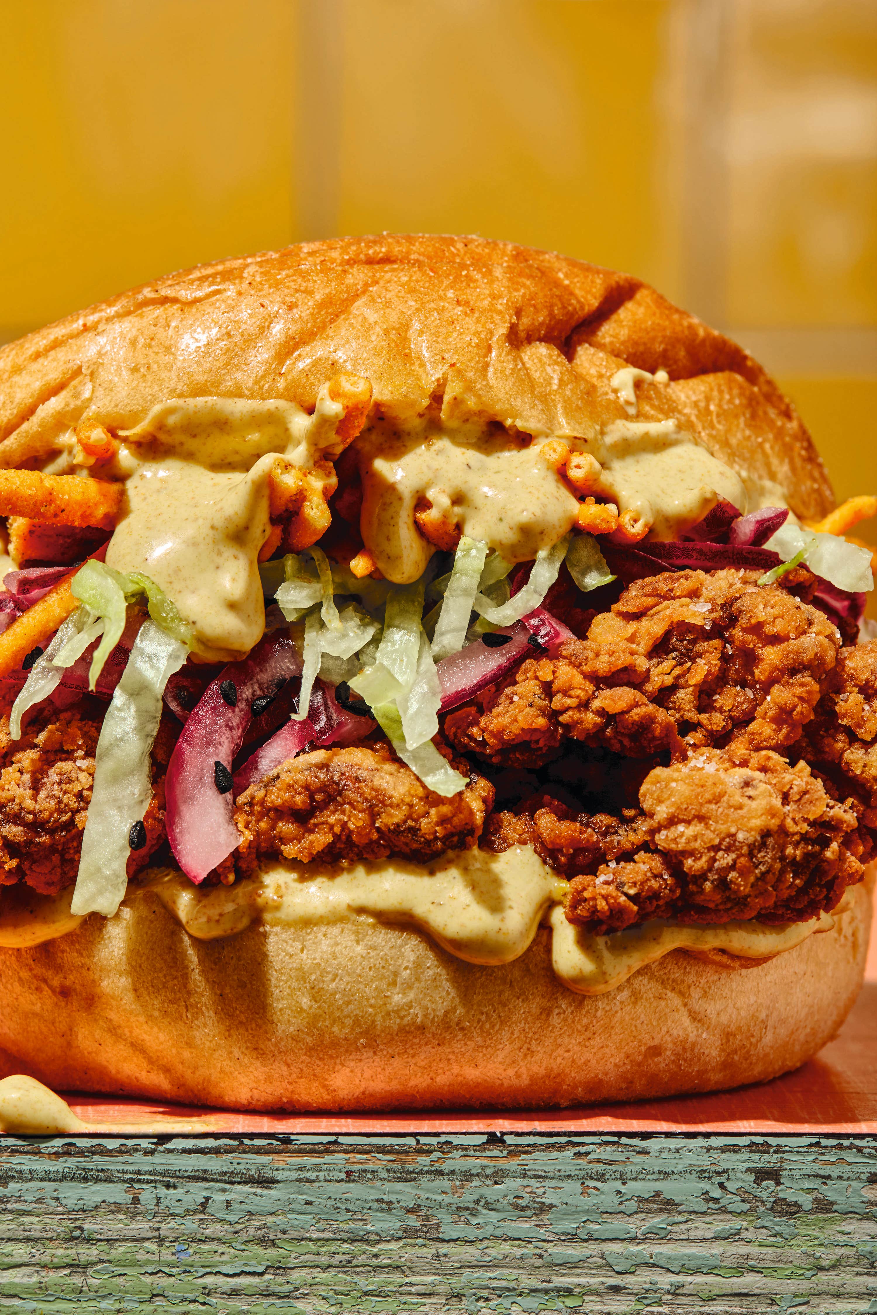 A riot of crunch, curry and chaos – Max Halley’s coronation chicken sandwich is pure flavour mayhem