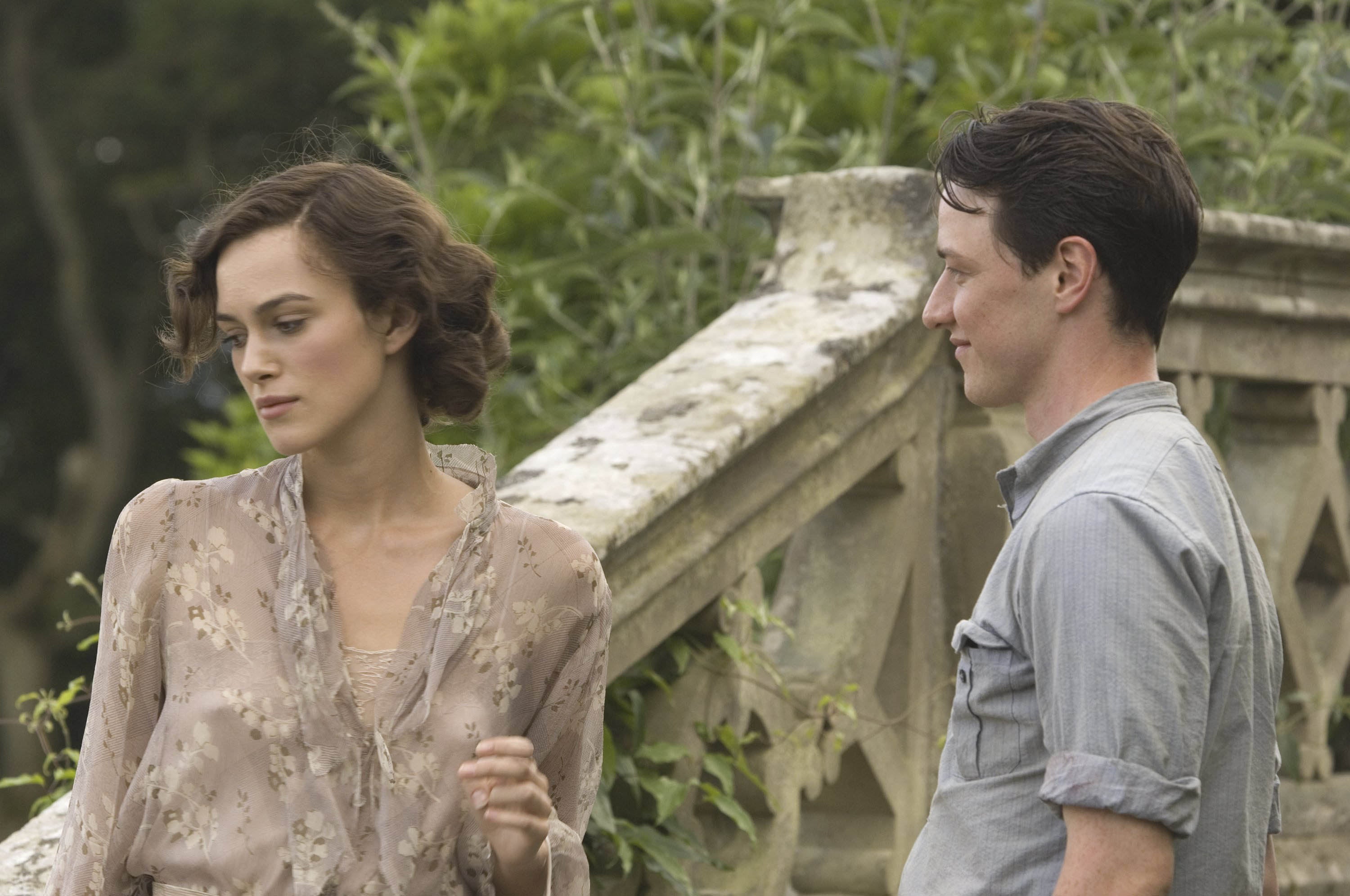Uncomfortable liaisons: Knightley and James McAvoy shared a less-than-ideal intimate scene in ‘Atonement’