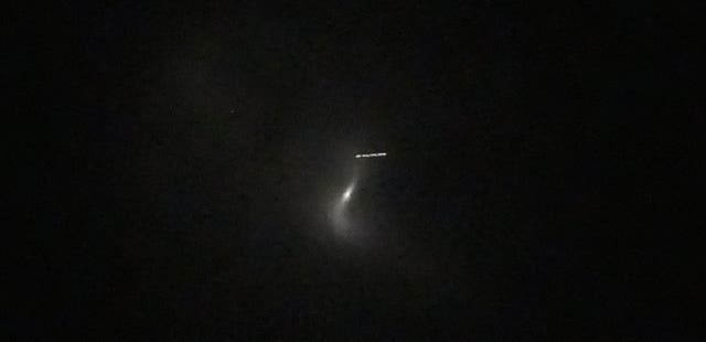 <p>A strange bright light seen in the Sky over Athy in Co Kildare on Wednesday evening</p>