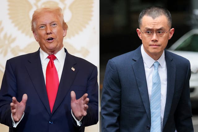 <p>Crypto exchange company Binance helped the Trump family’s own cryptocurrency venture make billions before Donald Trump pardoned its co-founder Changpeng Zhao, according to a report</p>