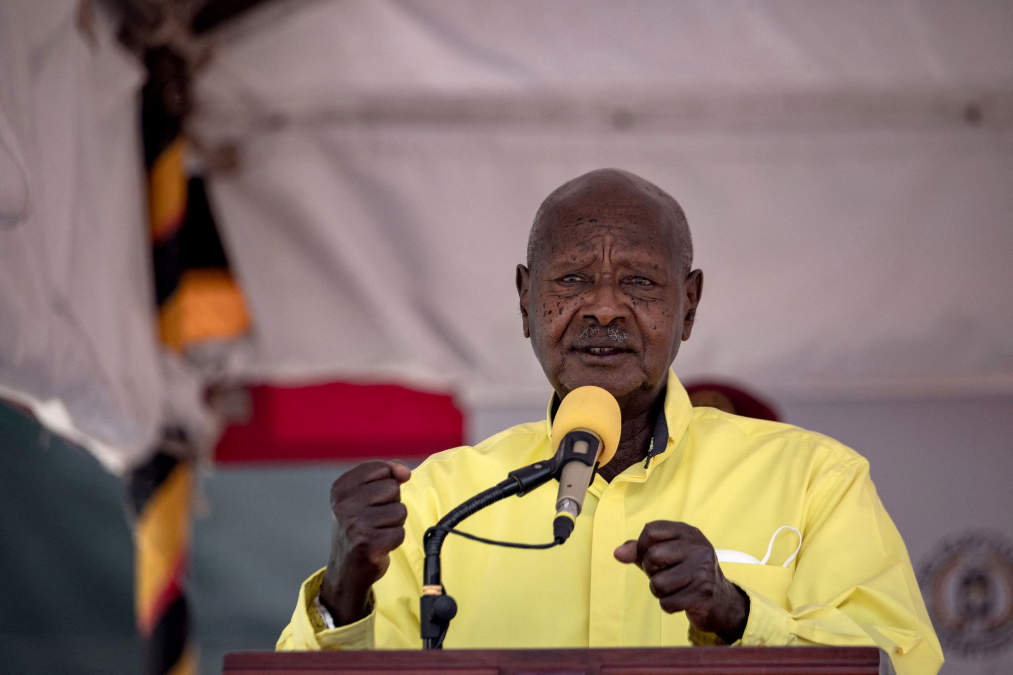 President Yoweri Museveni was declared the winner of the election in January.