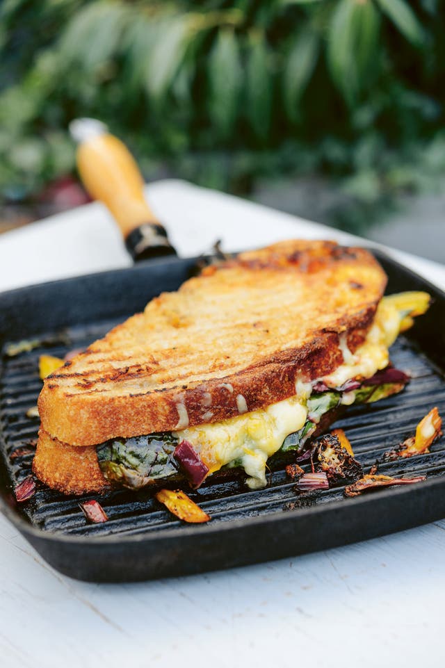<p>Proof that greens belong in a toastie – Genevieve Taylor’s rainbow chard version is a smoky, cheesy revelation</p>