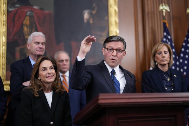 <p>House Speaker Mike Johnson makes it hard for Democrats and Republicans to come to an agreement in the Senate.</p>