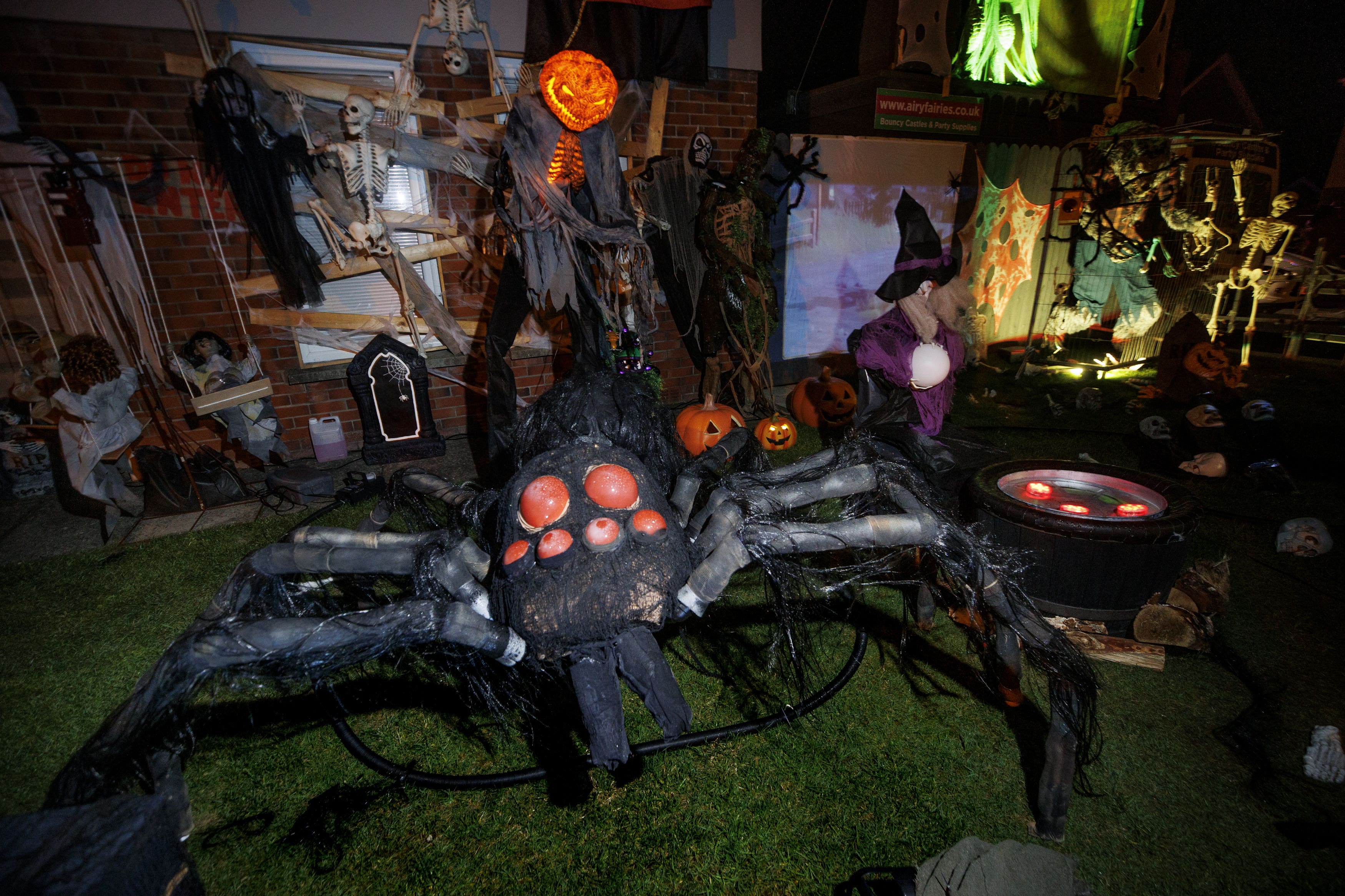 Darren and Sharon Sterrett have transformed their home into a Halloween display (Liam McBurney/PA)