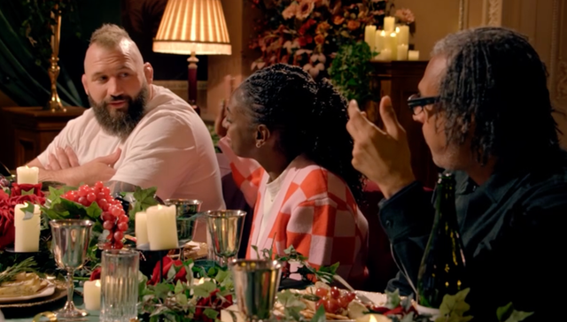 <p>Joe, Cat and David on The Celebrity Traitors</p>