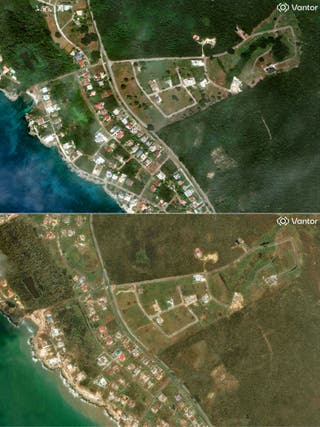 The image shows neighboarhood in White House, Jamaica, before Hurricane Melissa