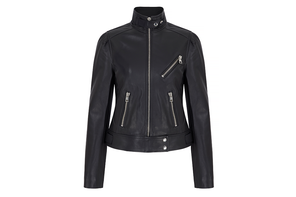 M&S x 16Arlington funnel neck leather jacket