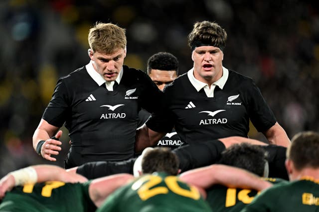 <p>Fabian Holland (left) could pack down alongside All Blacks skipper Scott Barrett</p>