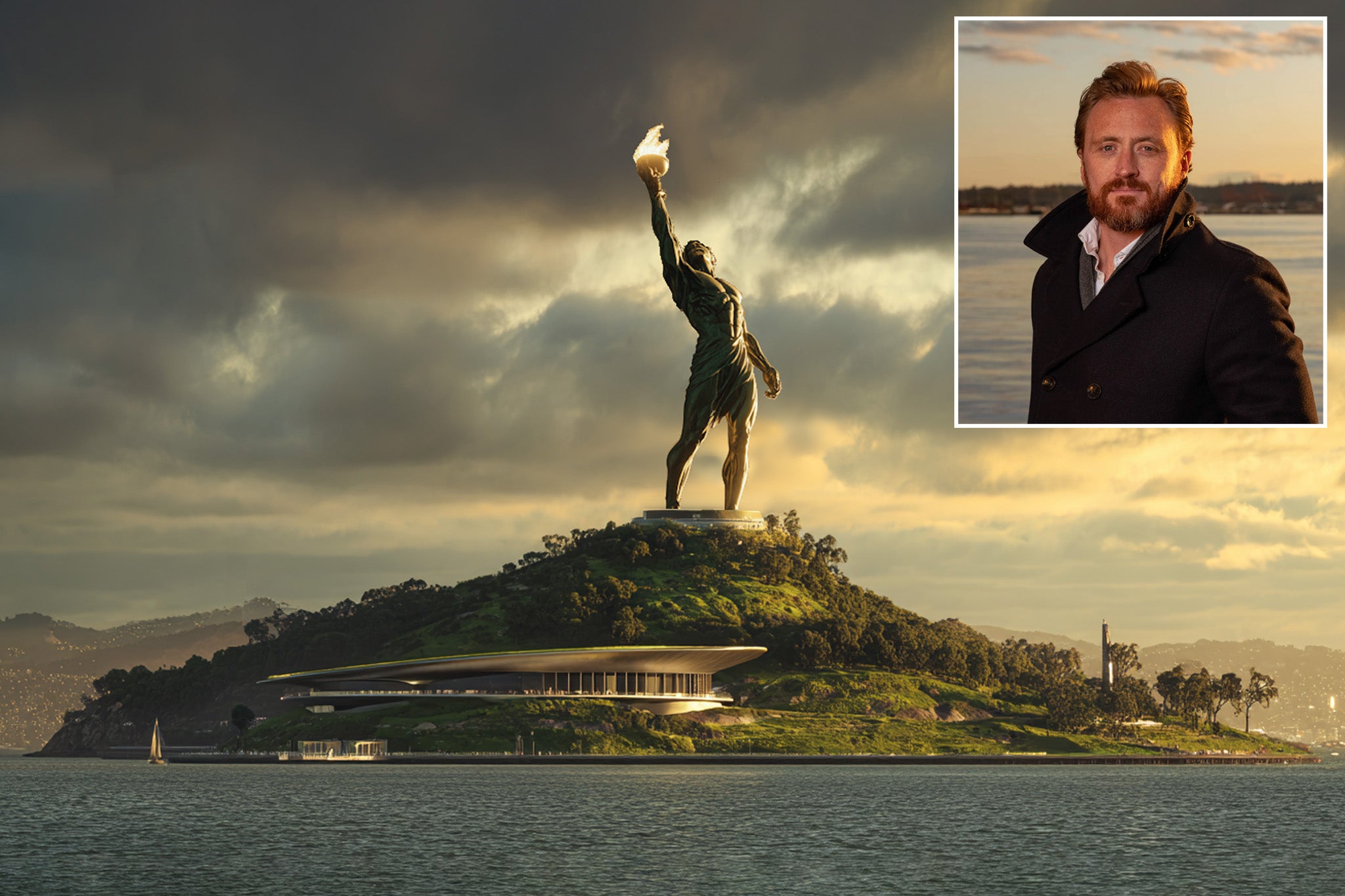 independent.co.uk - Josh Marcus - 'MAGA Alcatraz': Crypto exec sells Trump on Greek statue that tops Statute of Liberty
