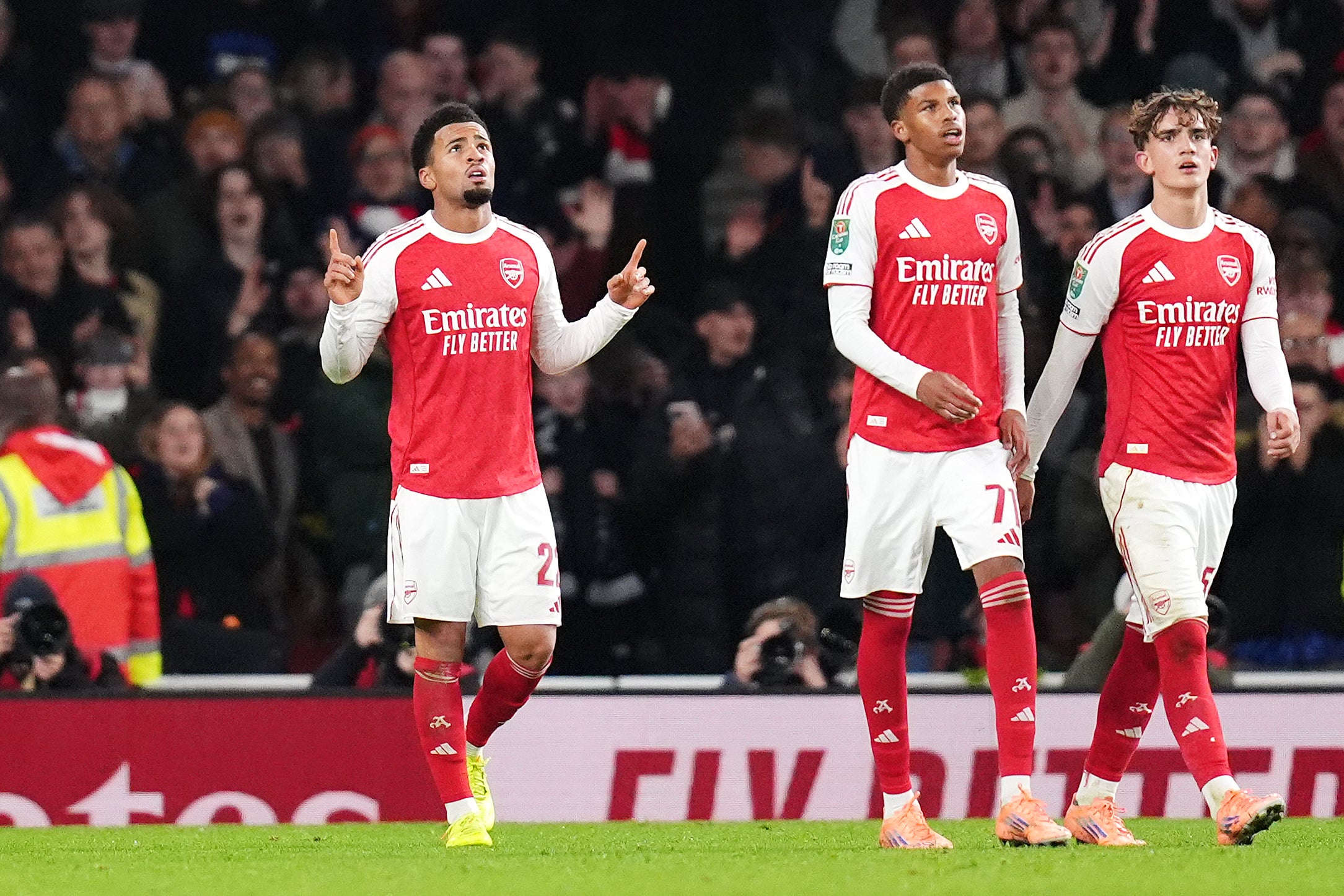 Arteta made 10 changes for the Carabao Cup victory over Brighton (John Walton/PA)