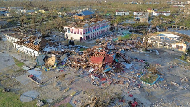 <p>An aerial view of destroyed buildings following the passage of Hurricane Melissa, in Black River, St. Elizabeth, Jamaica on October 29, 2025 </p>