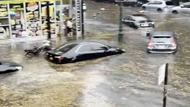 <p>Parts of New York City under flood water as torrential rain hits the Big Apple</p>
