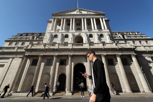 The Bank of England is set to announce its decision on interest rates next week (Yui Mok/PA)