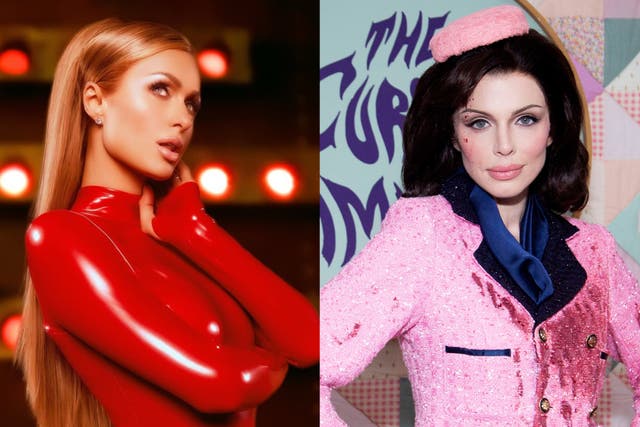 <p>Paris Hilton (left) dressed up as Britney Spears, while Julia Fox (right) dressed up as Jackie Kennedy </p>