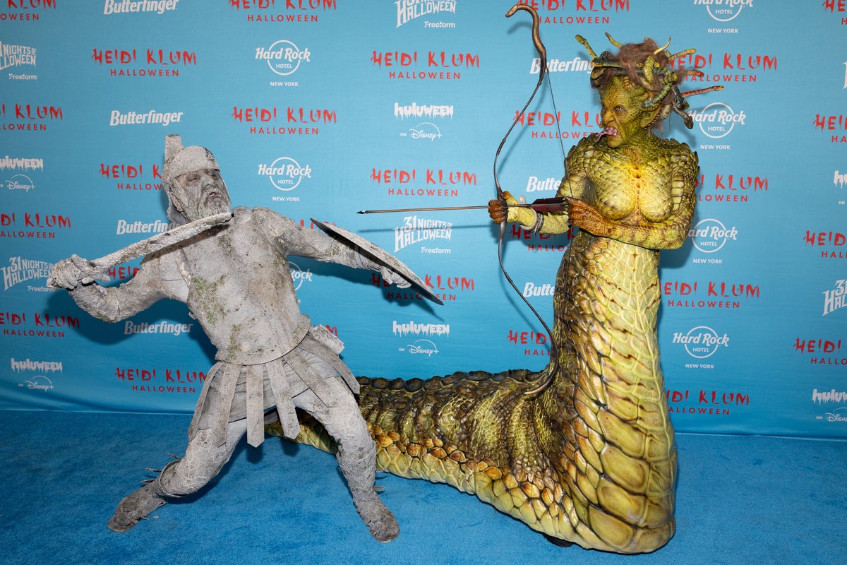 Heidi Klum's Medusa Transformation at NYC Party