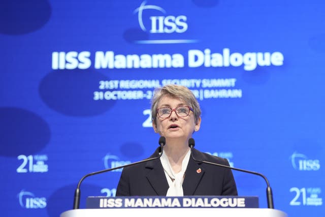 Foreign Secretary Yvette Cooper repeated calls for a ceasefire in Sudan (Stefan Rousseau/PA)