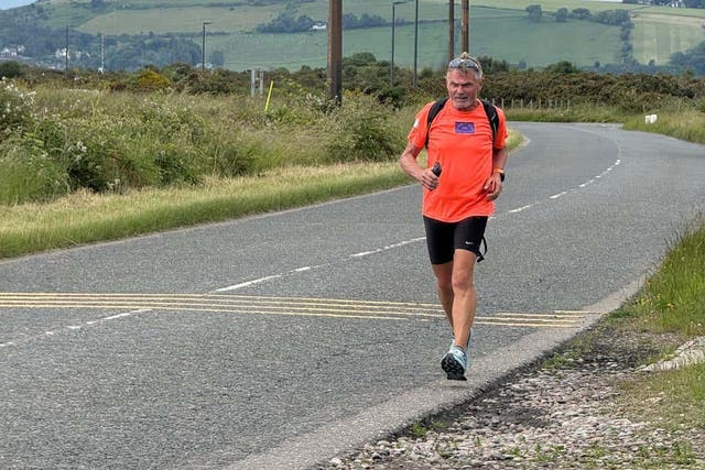 Steve James has completed 200 marathons in a bid to raise money for Cancer Research UK (Steve James/Exeter University/PA)