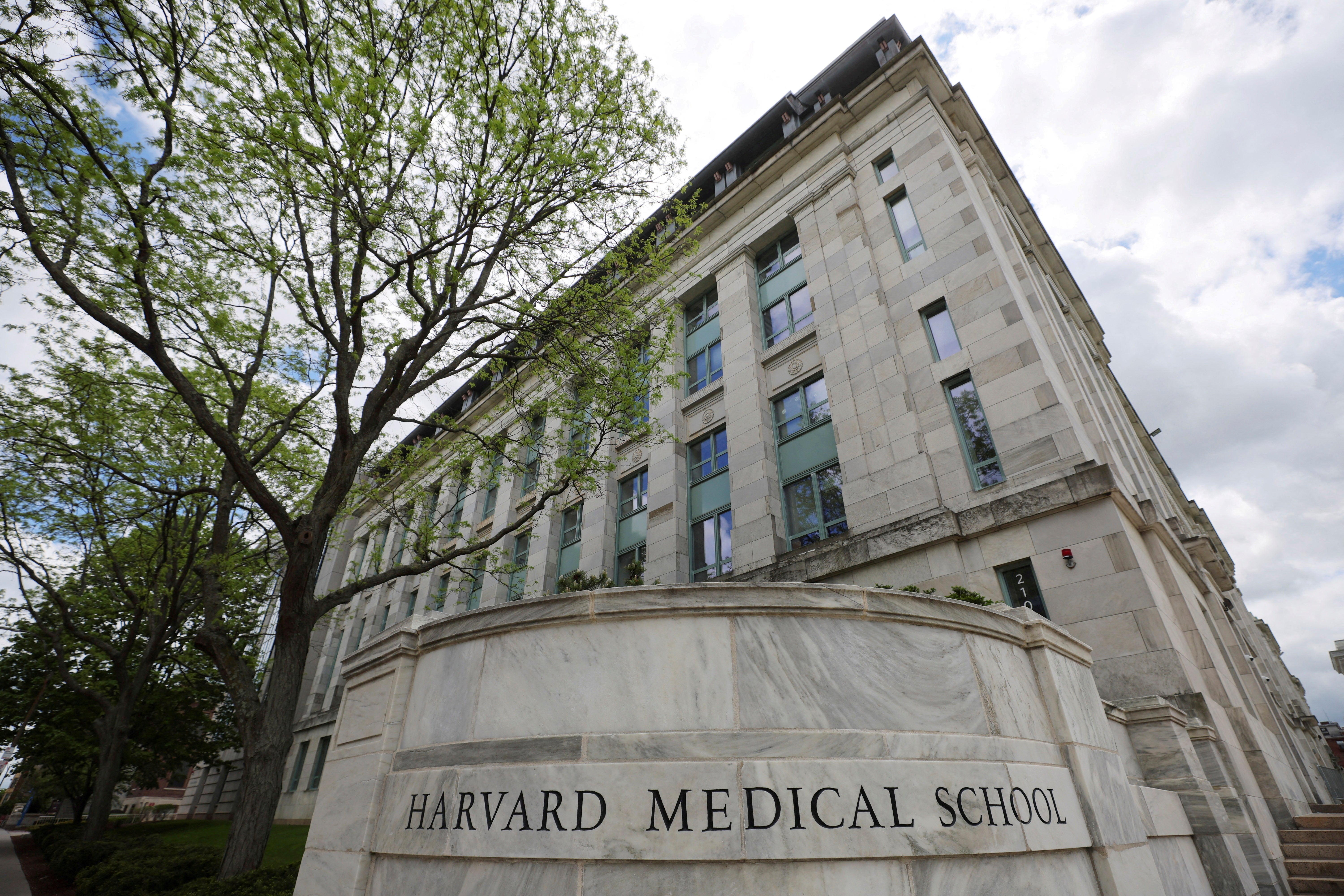 A general view of the Harvard Medical School in the Longwood Medical Area in Boston, Massachusetts, U.S., May 15, 2022. Picture taken with a drone. Picture taken May 15, 2022