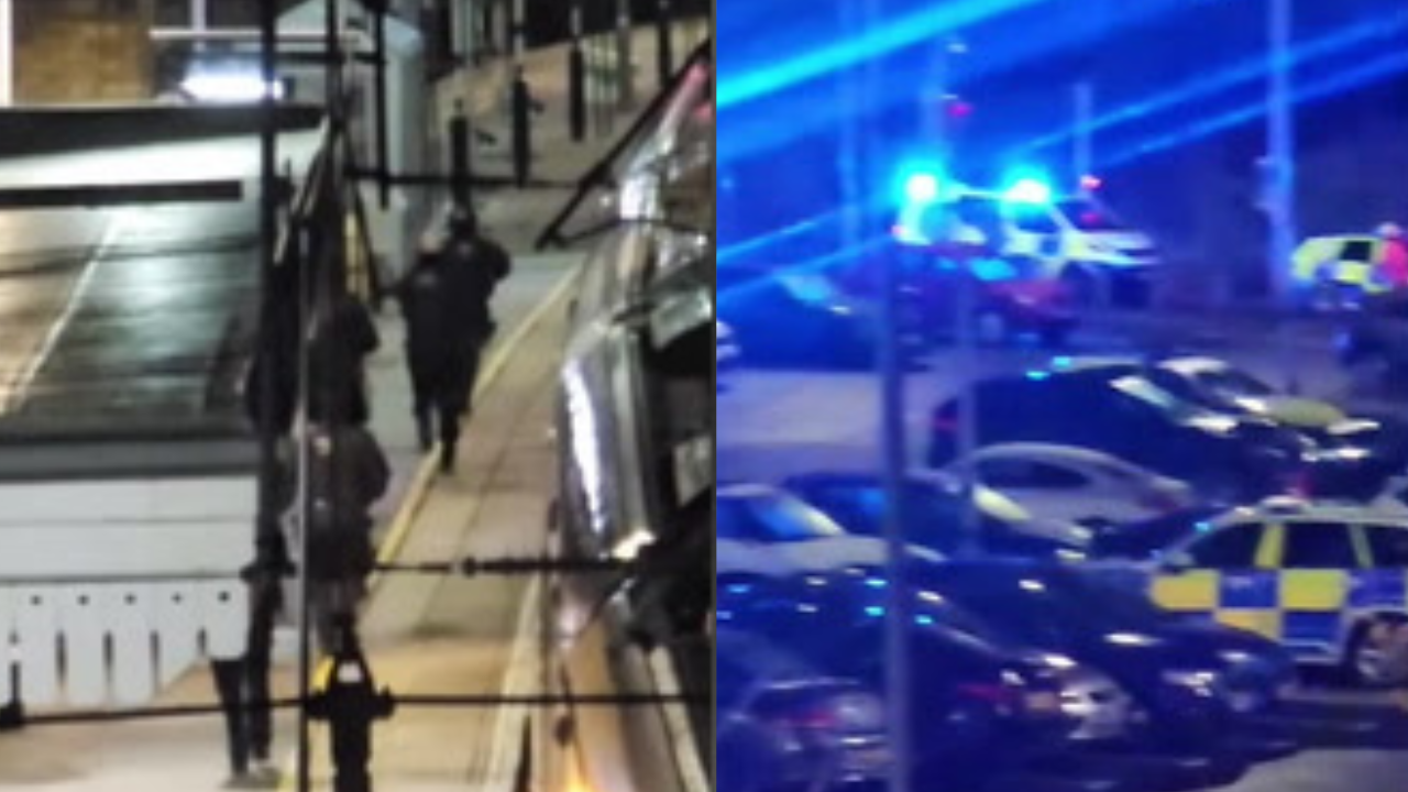 <p>Armed police rush to Huntingdon after multiple people stabbed on train</p>