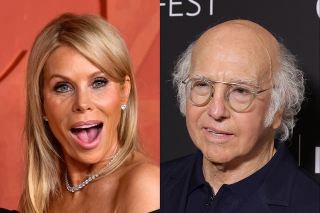 <p>Cheryl Hines and Larry David</p>