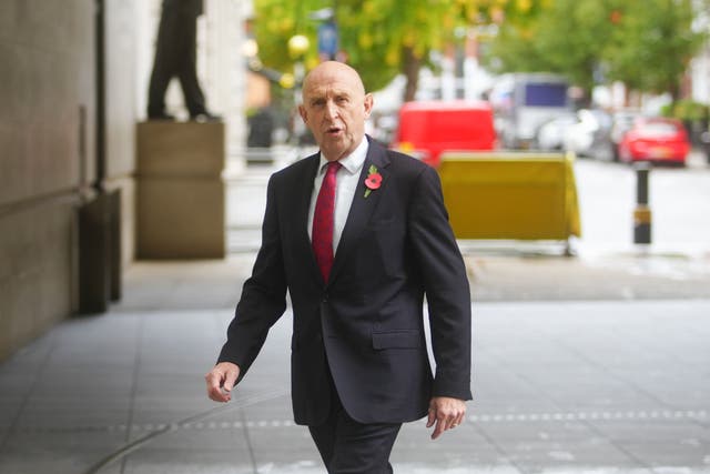 Defence Secretary John Healey declined to repeat Labour’s manifesto pledge not to raise income tax, national insurance or VAT (Jeff Moore/PA)