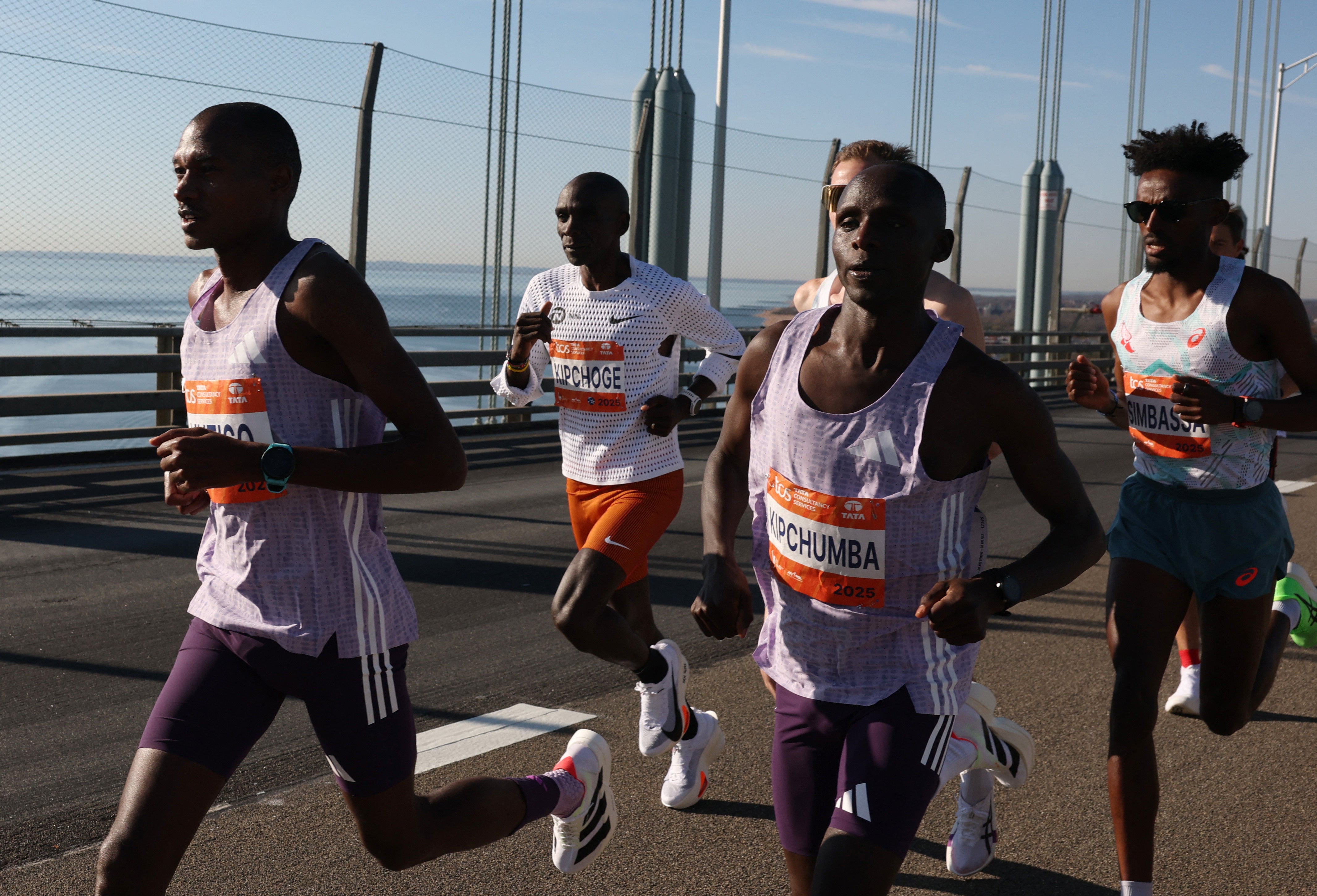 Kenya's Eliud Kipchoge in action at the New York City Marathon