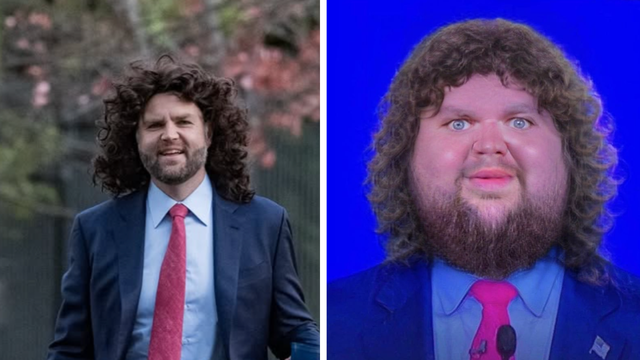 <p>JD Vance dresses as his own online caricature in Halloween video
</p>