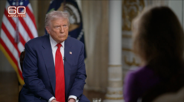 <p>Donald Trump being interviewed by Norah O'Donnell for 60 Minutes. Some X users were furious that O’Donnell called Trump “Mr Trump” rather than “President Trump”</p>