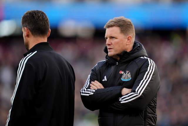 Newcastle manager Eddie Howe did not recognise his team (John Walton/PA)
