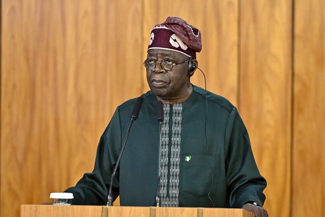 <p>A group of military officers are accused of plotting a coup against the president of Nigeria, Bola Tinubu (pictured)</p>