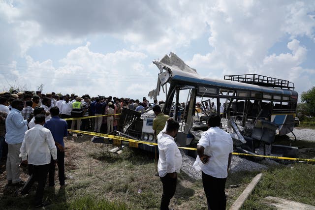 <p>20 people were killed after a concrete truck hit a commuter bus</p>