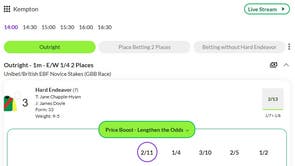 Puntit give the option to boost the odds on whichever runner you are backing with their lengthen the odds feature