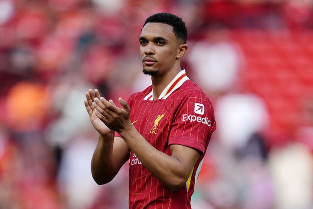 Former Liverpool defender Trent Alexander-Arnold is expected to receive a hostile reception on his first return to Anfield (Nick Potts/PA)