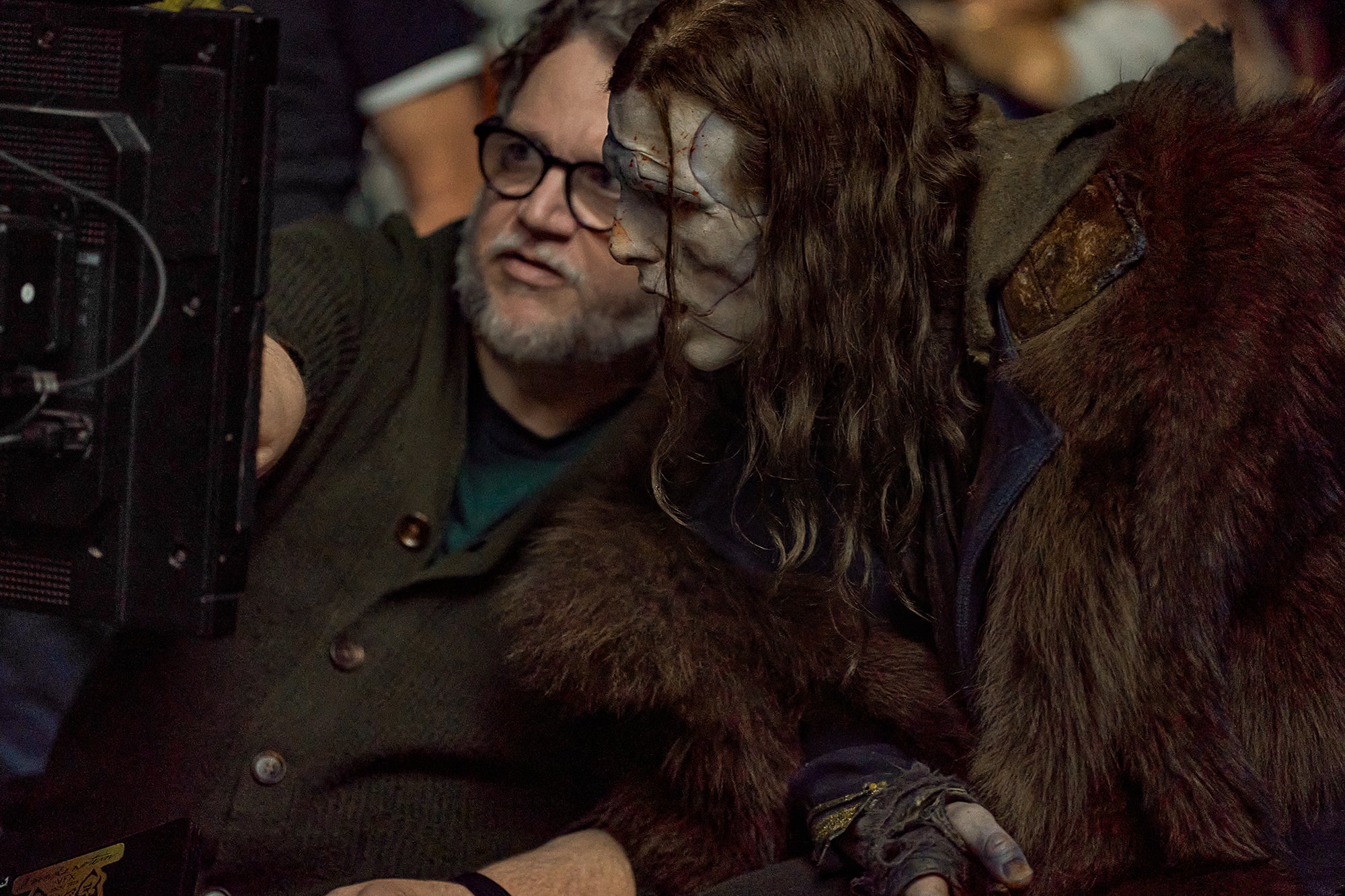 Guillermo del Toro directs Jacob Elordi on the set of ‘Frankenstein’