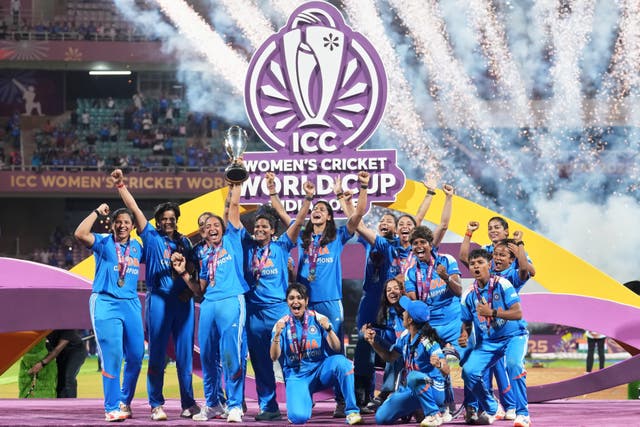 <p>India won the Women's Cricket World Cup for the first time on Sunday</p>