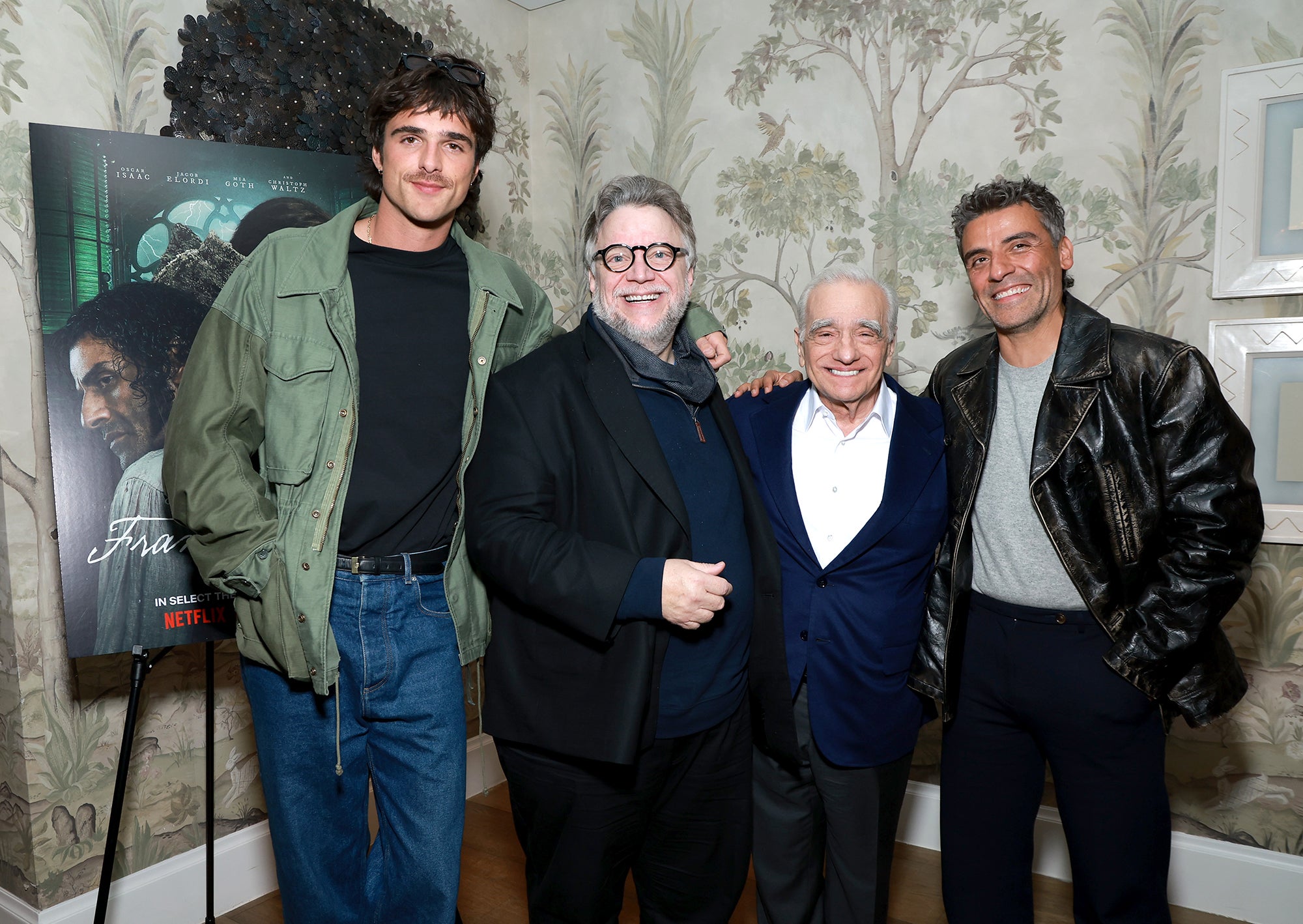 Monster lineup (from left): Elordi, Del Toro, Martin Scorsese and Isaac at a ‘Frankenstein’ event in New York City in October