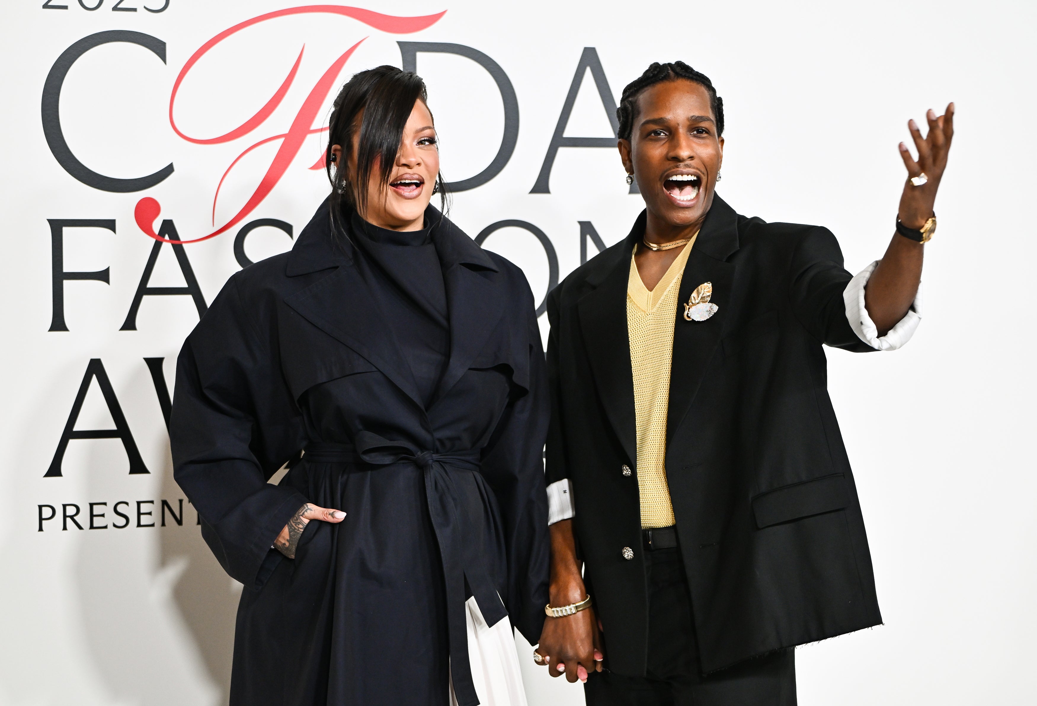 <p>Rihanna, left, and A$AP Rocky attend the CFDA Fashion Awards, hosted by The Council of Fashion Designers of America, at The American Museum of Natural History</p>