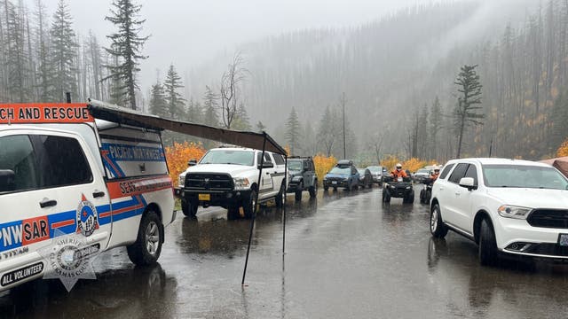 <p>The harsh terrain makes searching for people difficult, with heavy rain obscuring the view of helicopter search teams</p>