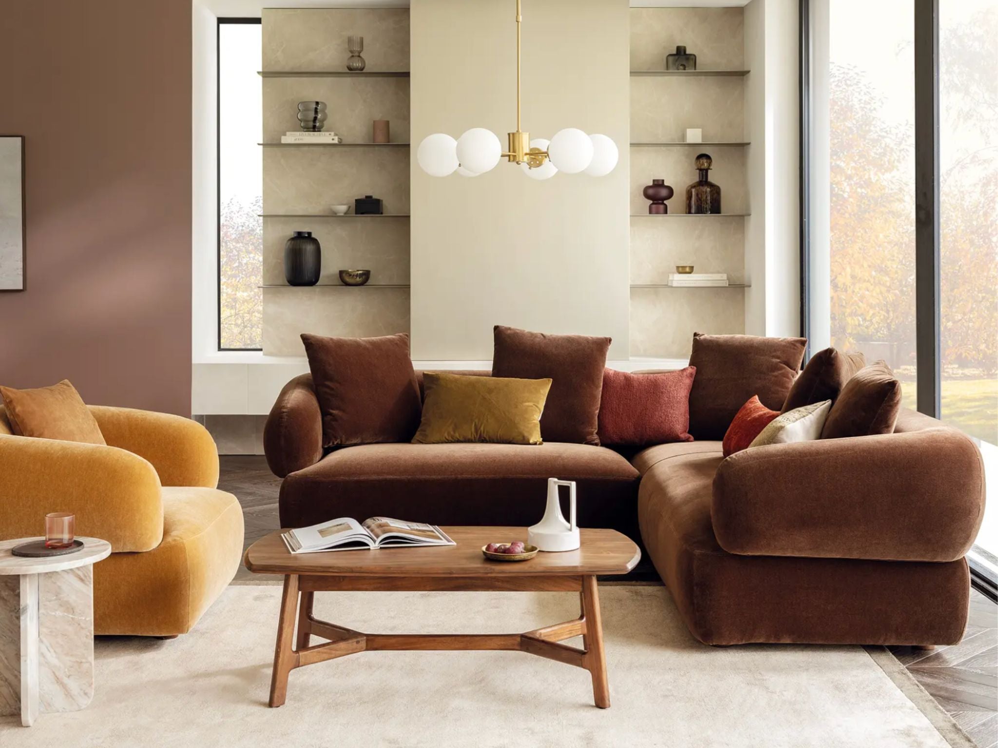 Barker and Stonehouse blume curved sofa