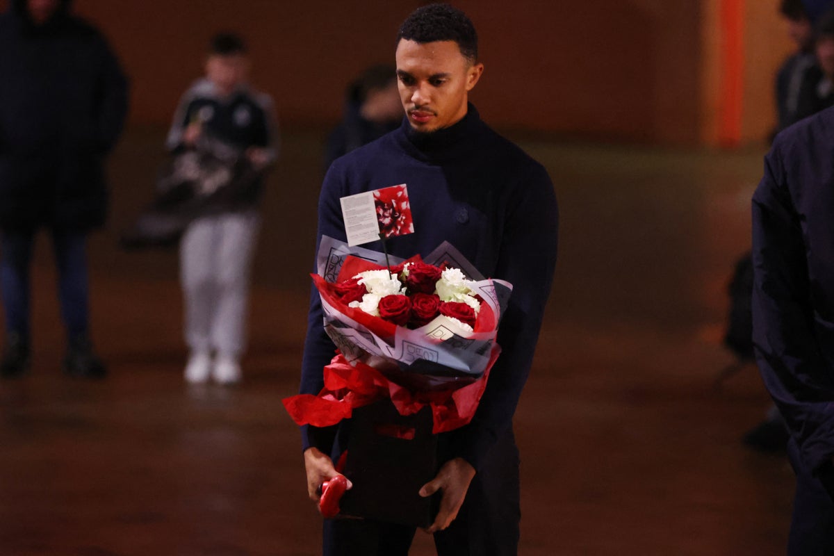Trent Alexander-Arnold leaves heartfelt tribute to Diogo Jota outside Anfield